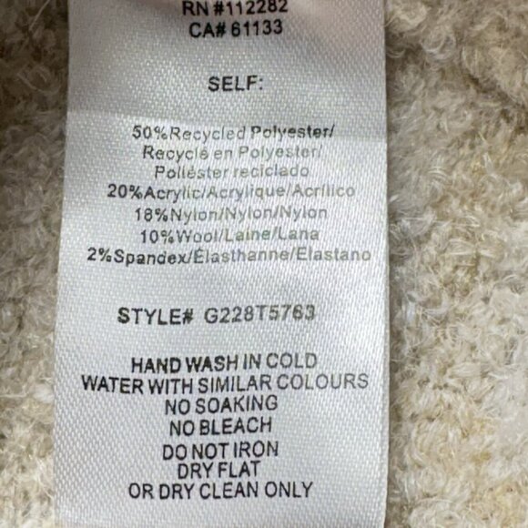 GREYLIN Women Sweater Size S Ivory Pullover Short Puff Sleeves Wool Blend 30-9 - Picture 5 of 7